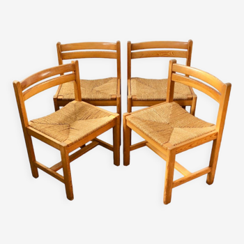 Set of 4 Asserbo chairs by Borge Mogensen for AB Karl Andersson & Soner 1960s