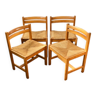 Set of 4 Asserbo chairs by Borge Mogensen for AB Karl Andersson & Soner 1960s