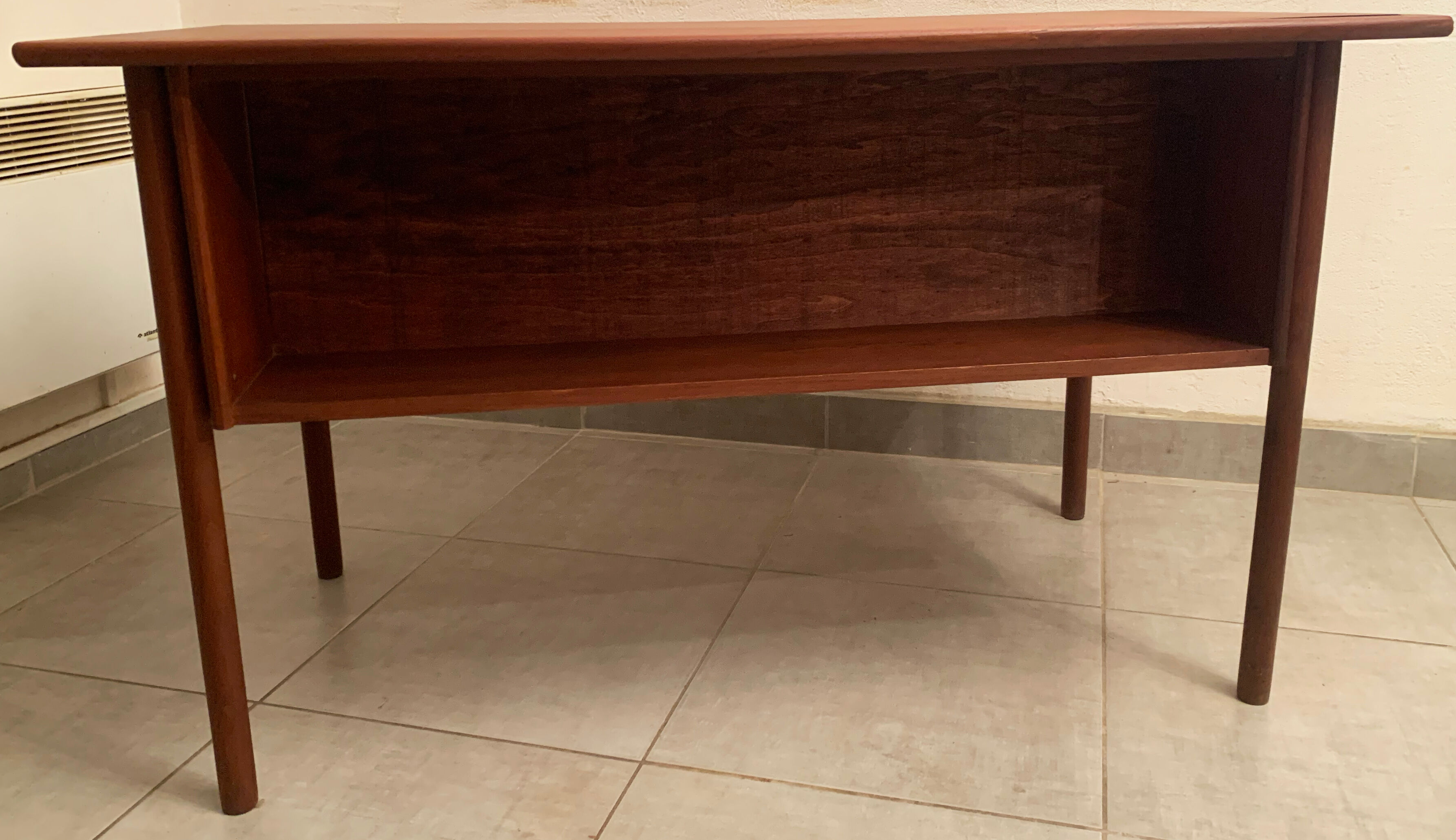 Vintage Danish teak desk by Gunnar Nielsen Tibergaard, 1960