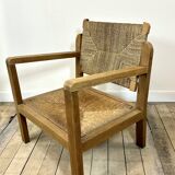 Brutalist armchair in oak 1950s