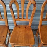 Set of 4 vintage solid wood chairs