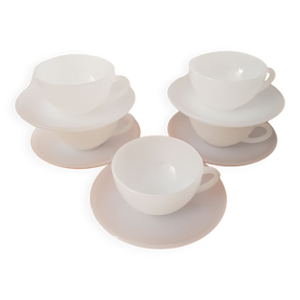 Lot de 5 tasses et soucoupes Arcopal