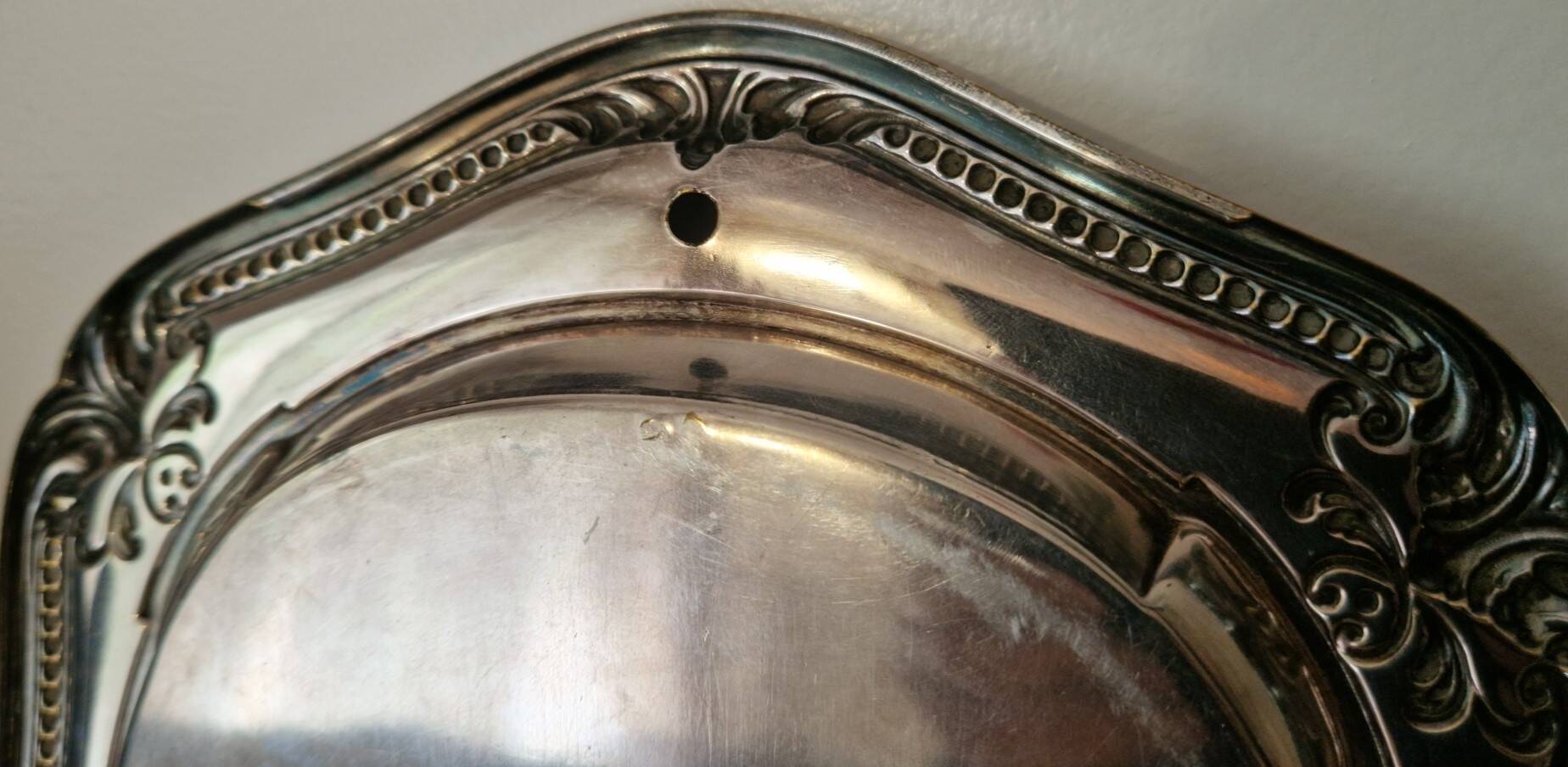 I031 Antique silver-plated crumb scoop – Louis XV style, circa 1900