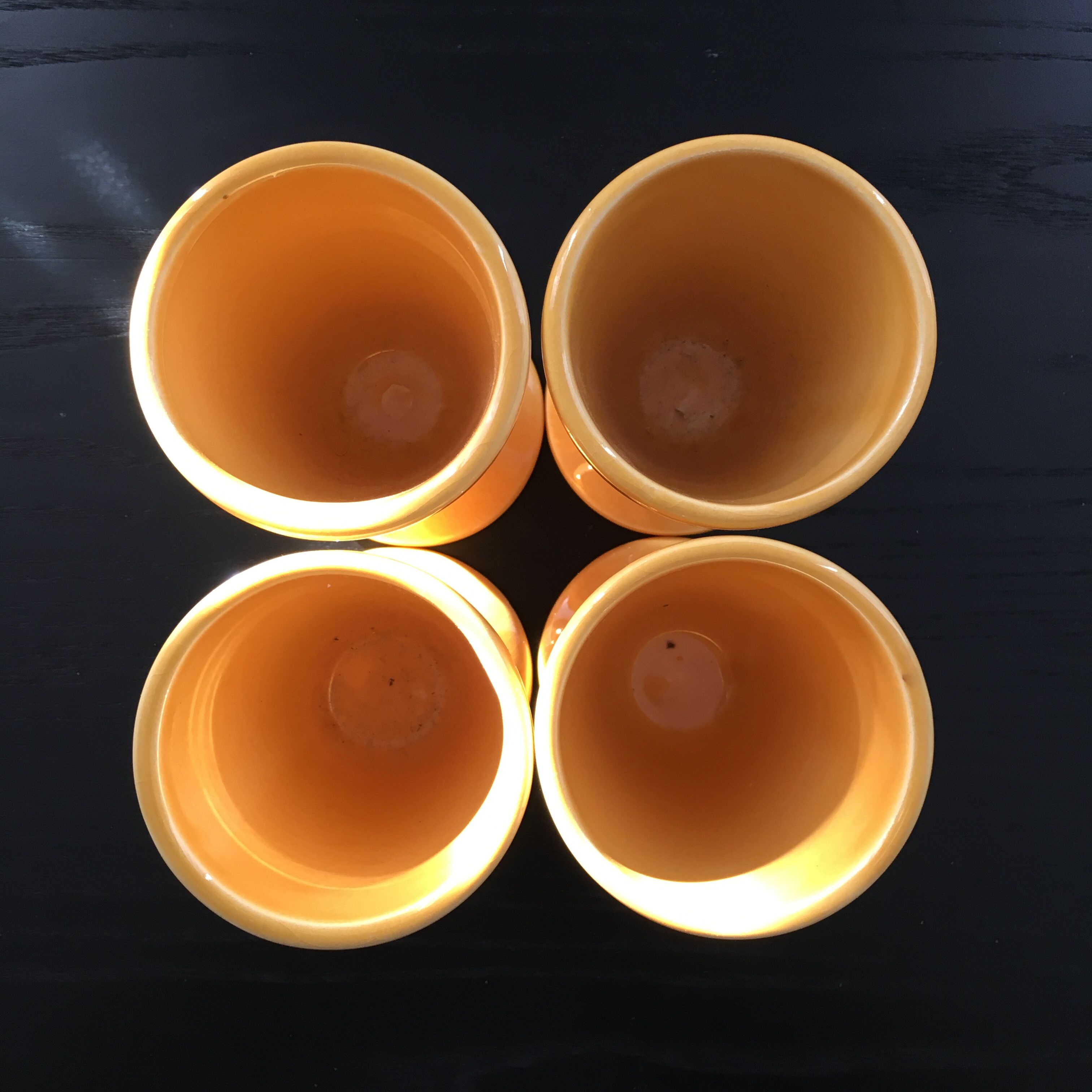 Set of 4 Provençal yellow mazagrans