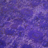 Handmade vintage turkish 1980s 185 cm x 284 cm purple rug