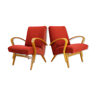 1960s Frantisek Jirak Bentwood Lounge chairs, set of 2