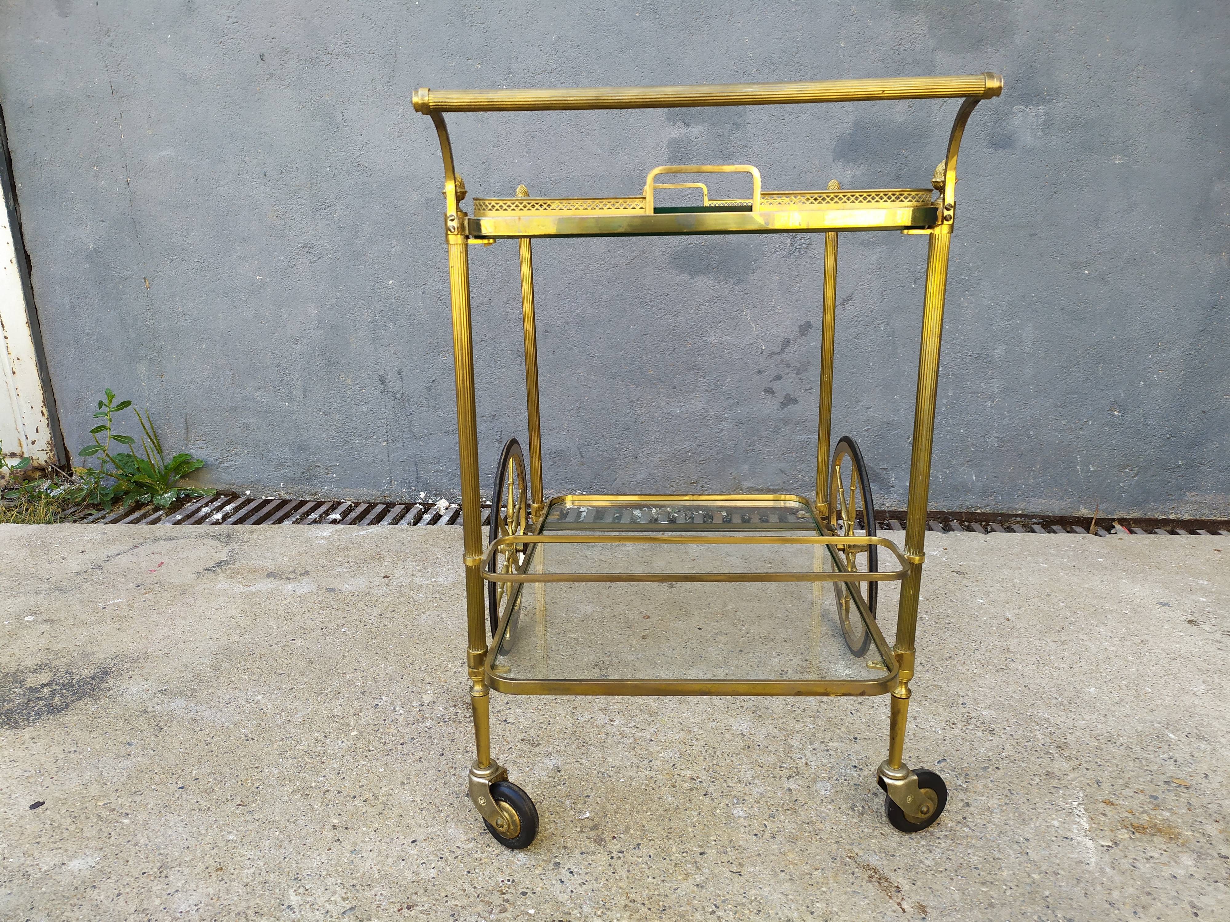 Golden brass cart