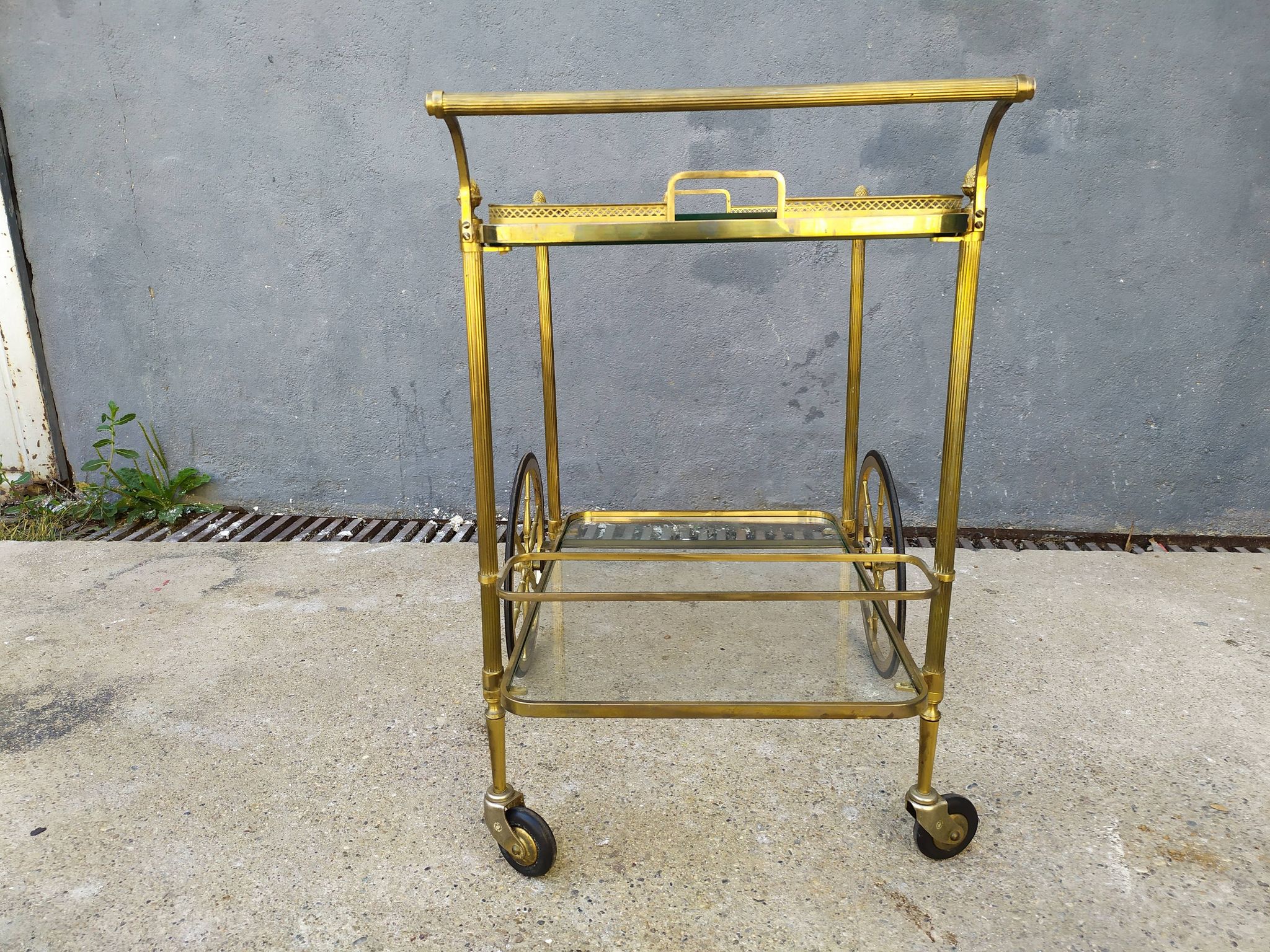 Golden brass cart