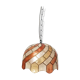 Suspension nacre beige et orange