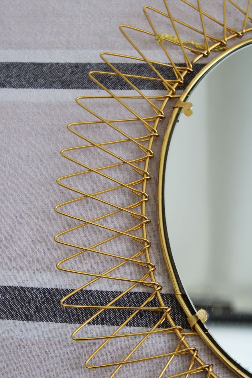 Gilded metal mirror