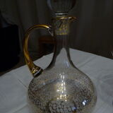Crystal wine decanter with its cup