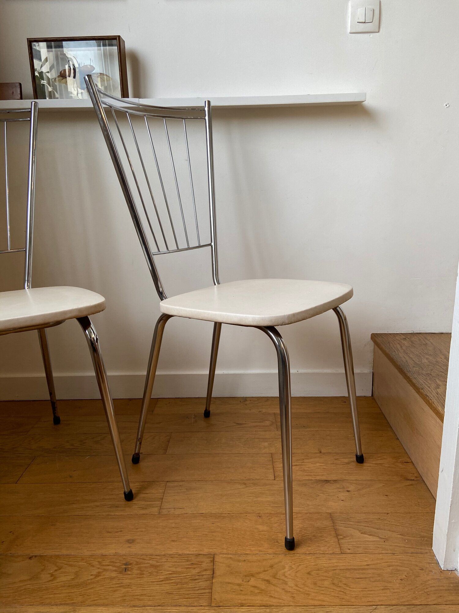 Pair of chrome chairs