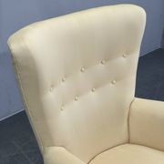 1950s Danish High Back Wing Lounge Chair Newly Reupholstered