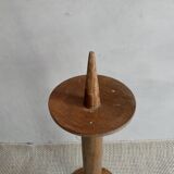 Solid oak candlestick, 1950s