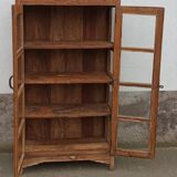 Old wooden cabinet display case with two doors