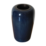 Wooden vase blue duck