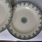 4 vintage flat plates in iron earth from HBC