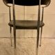 Set of 6 vintage arper chrome leather chairs