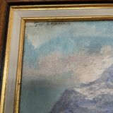 Paysage de Montagne et Neige signée XXème siècle