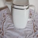 Cafetière design original, Schirnding Bavaria, blanche liseré argent