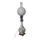 Old Napoleon 3 globe electrified oil lamp in opaline