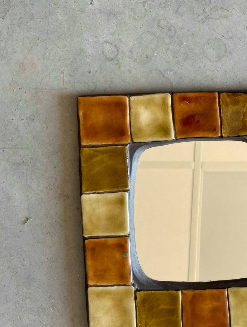 Mithé Espelt ceramic mirror, 1970