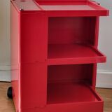 Joe Colombo Boby Red Plastic Serving Trolley for Bieffeplast Italy 1968 Space Age