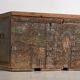 Antique olive green patinated chest (c.1920) #53