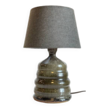 VINTAGE Handmade Geometric Glazed Stoneware LAMP