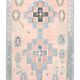 Tapis Kilim vintage rose délavé 5x8, tapis de salon, 161x255 cm