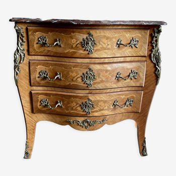 Chest of drawers in marquetry nineteenth