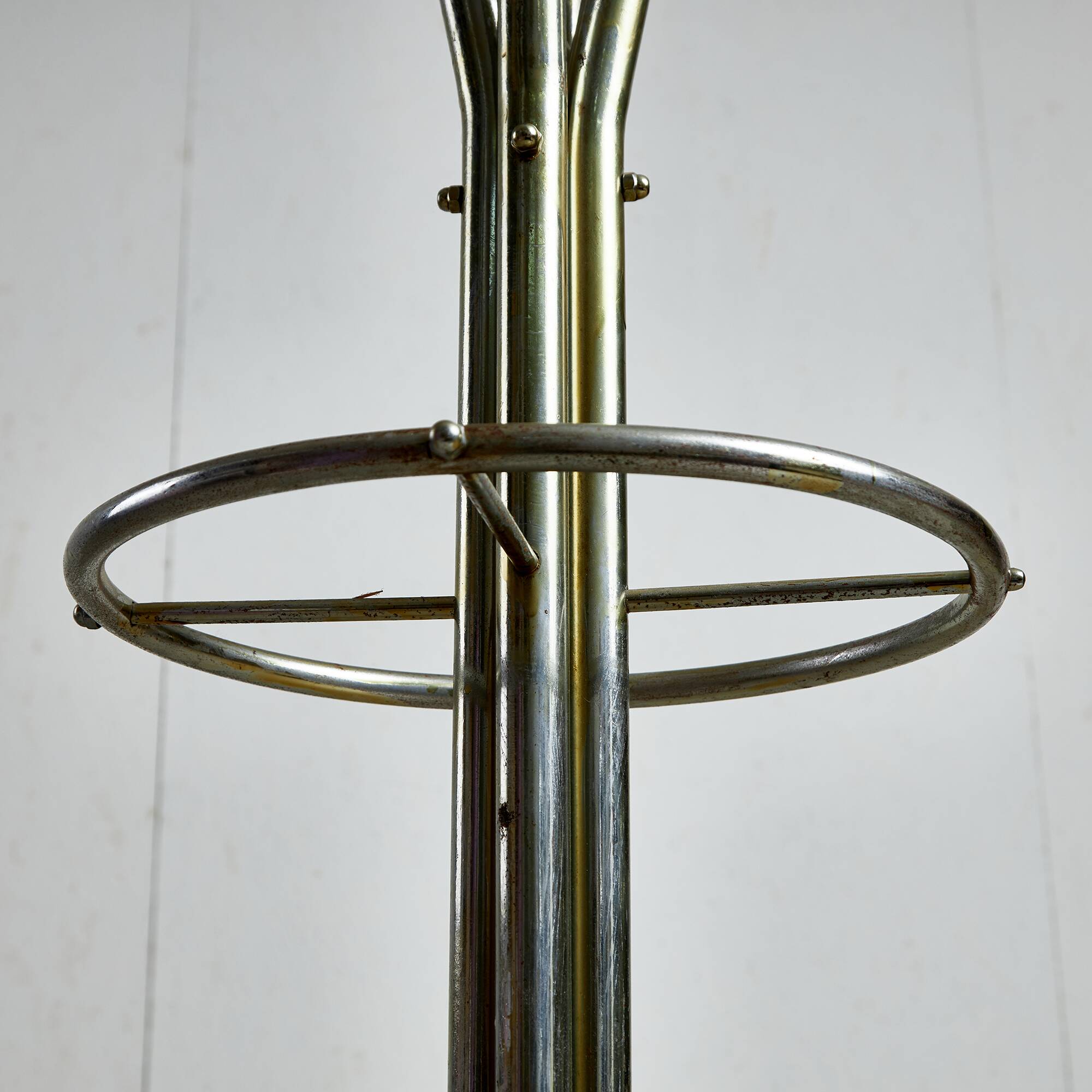 Postmodern Coat Rack with Umbrella Holder and Vinyl Spheres Decor