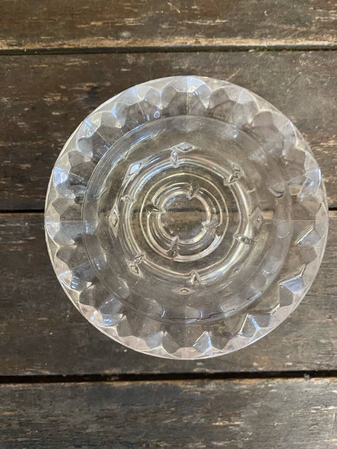 Série 4 bougeoirs anciens luminarc verre moulé années 70 vintage