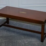 Vintage Reh Kennedy Military Campaign Coffee Table with Brass Fittings from Harrods