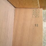 Chest of drawers with compass feet, 1 door and 6 drawers, 1960s