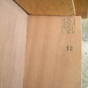 Chest of drawers with compass feet, 1 door and 6 drawers, 1960s