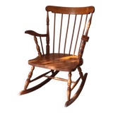 Vintage turned wood rocking chair