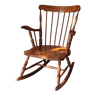 Rocking-chair vintage en bois tourné