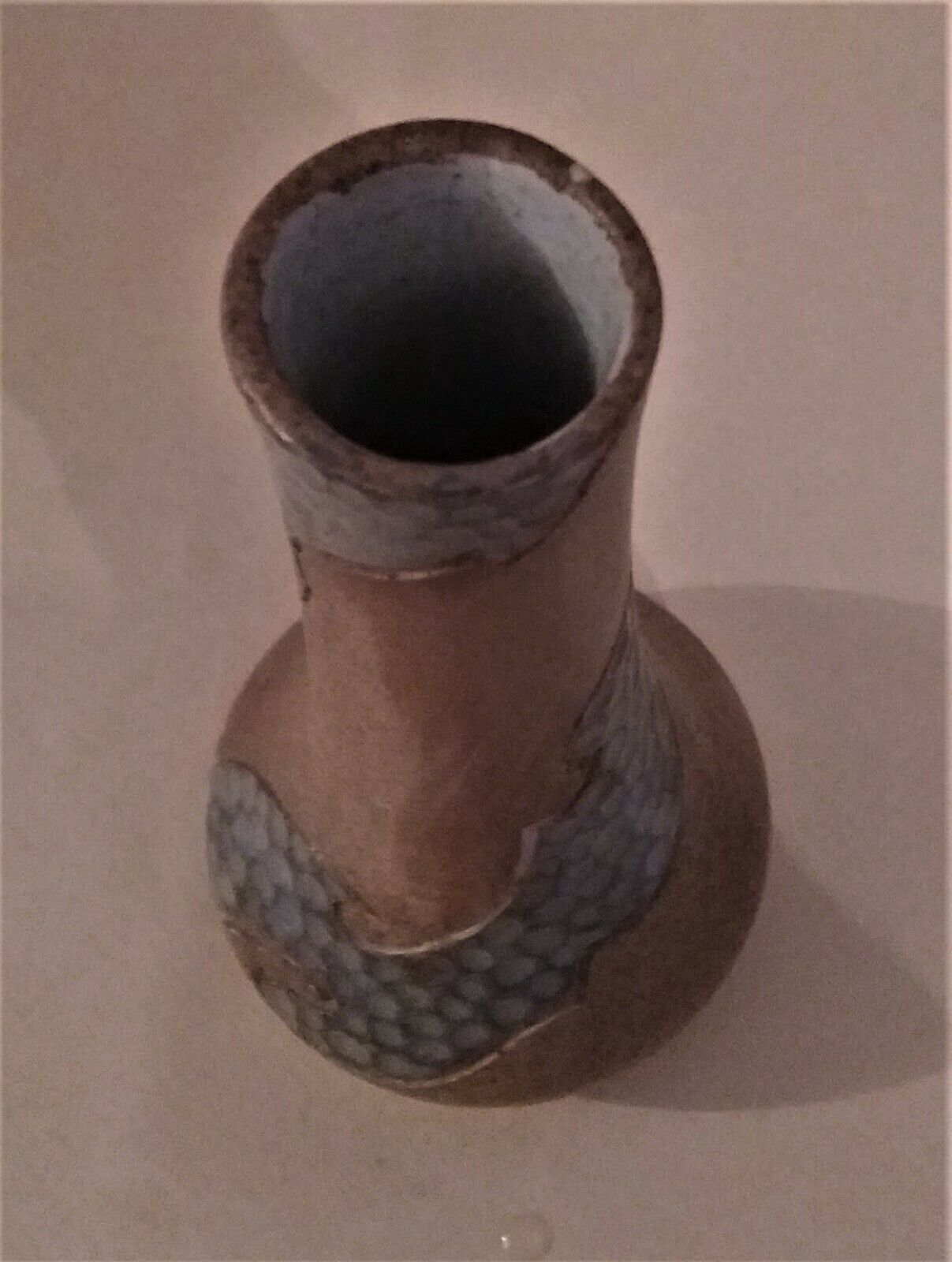Vintage stoneware vase signed 5 B