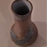 Vase en grès vintage signé 5 B