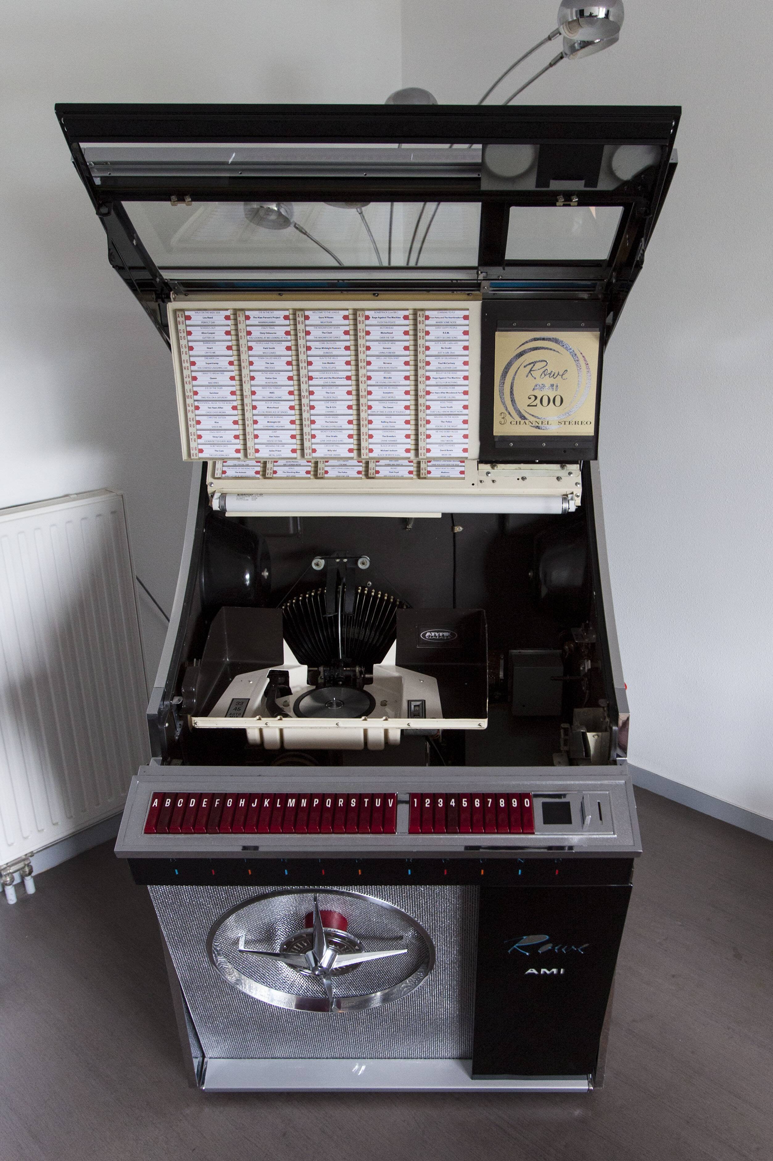 Jukebox Rowe friend from 1963 model "Jal" capa 100 vinyls pop, rock, metal compilation from 1950 to 1990