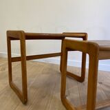 Scandinavian teak pull-out tables