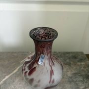 Ancient Blown Glass Vase Mouth Glassware France "Blue Lagoon BC" Bordeaux