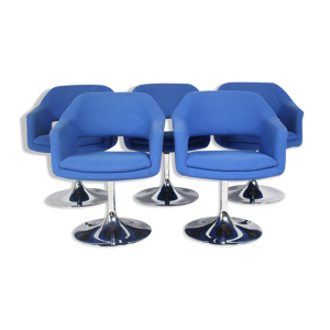 Set of 5 Vintage Largo Swivel Chairs