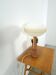 Vintage table lamp marble base with copper and milk glass shade