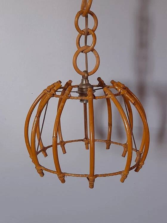 Rattan suspension by Louis Sognot, 1960