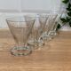 Set de 4 verres à vin blanc en verre gravé