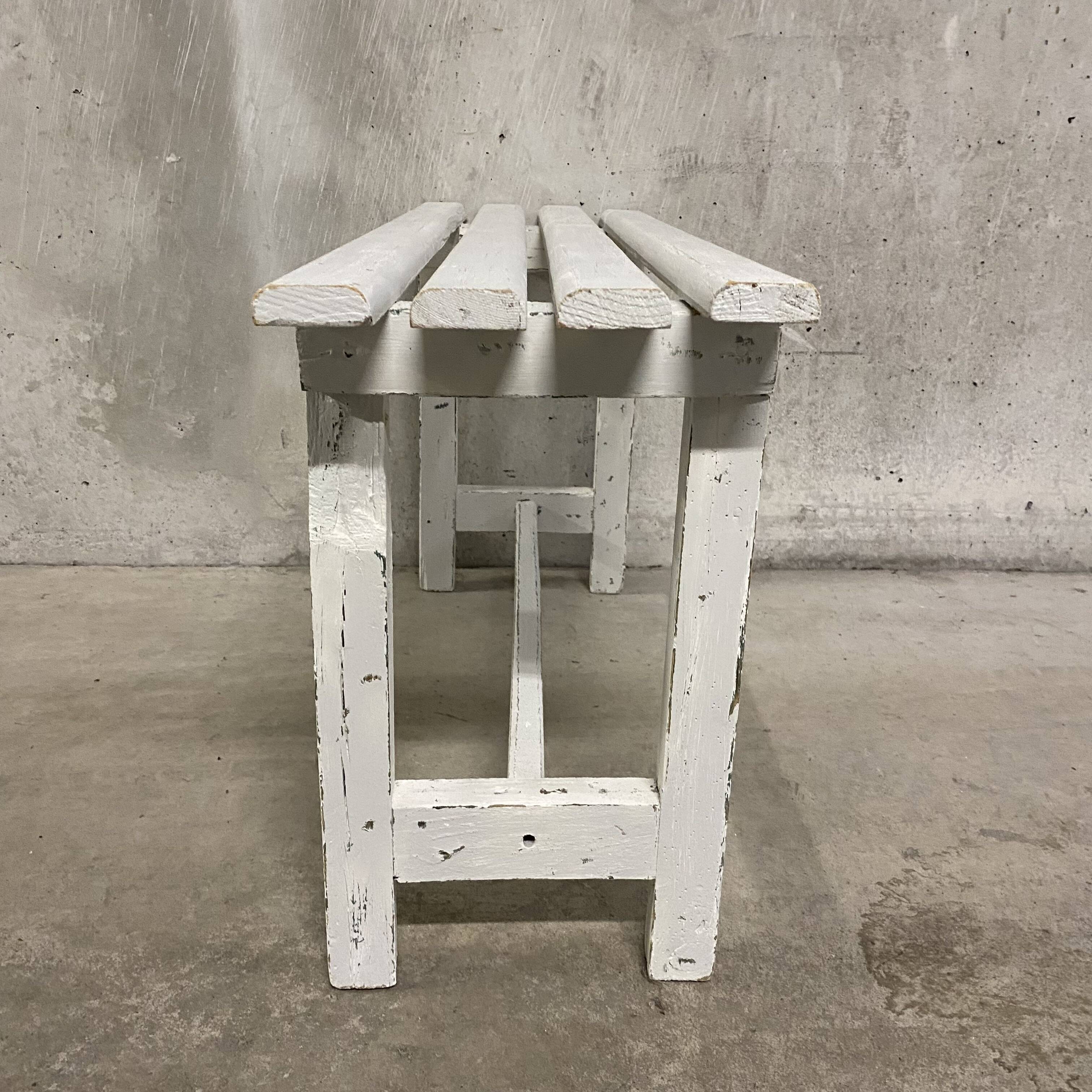 Weathered wooden bench