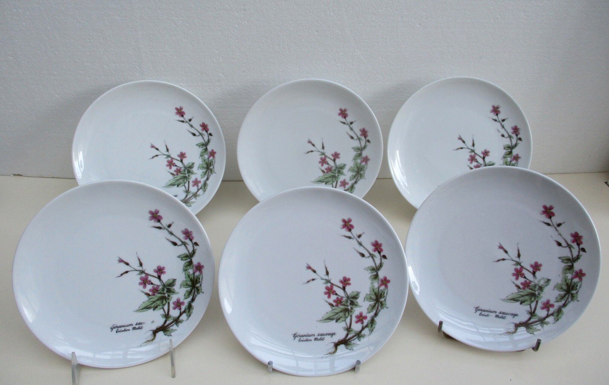 Fine porcelain dessert plates from Bavaria -botaniqu