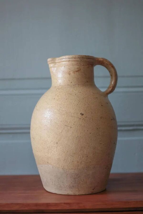 Grand pichet grès vintage, carafe vintage, cruche, cuisine, collection, poterie, stoneware pitcher, jug